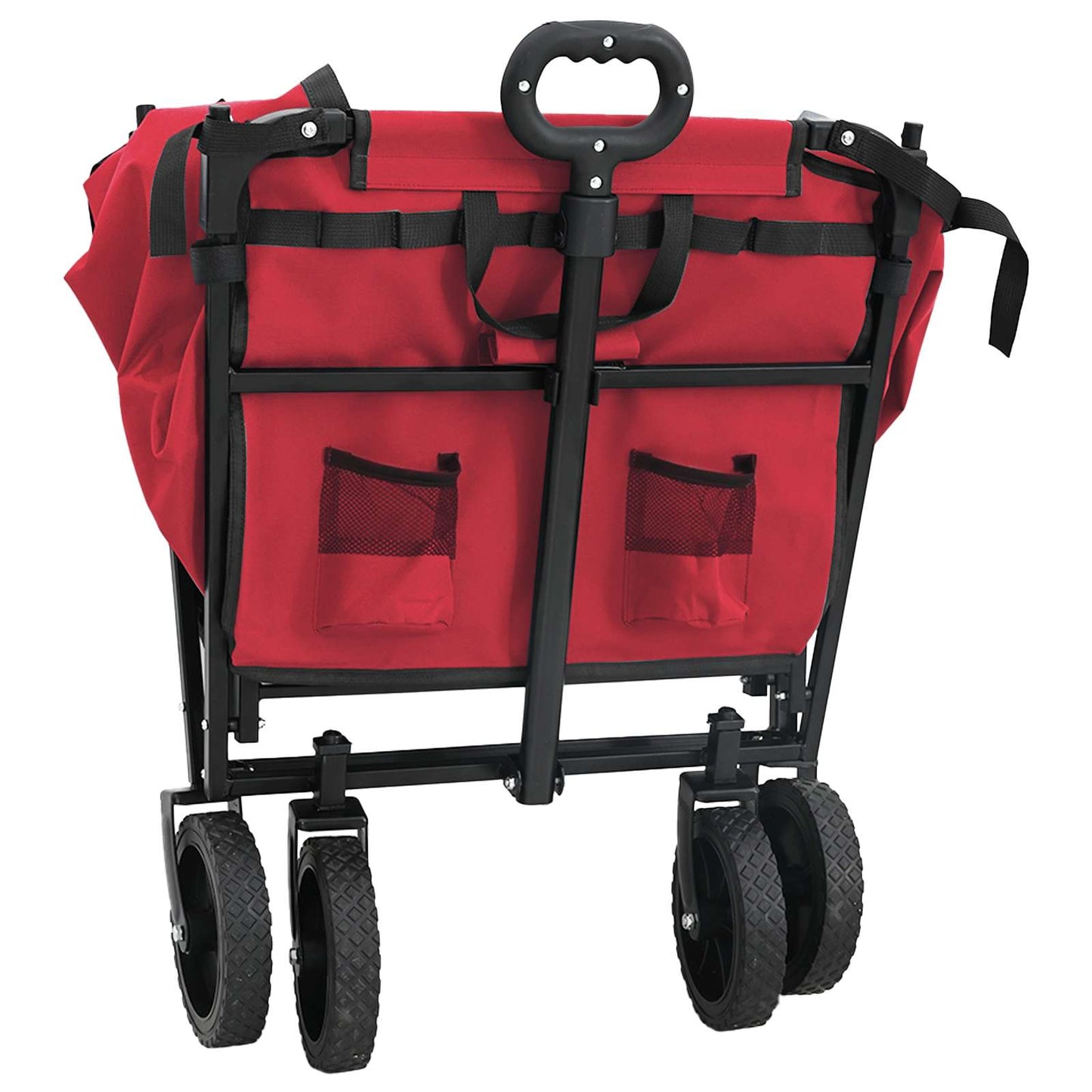 Carrello a Mano Pieghevole Rosso 105 x 56.5 x 116 cm | homemem39