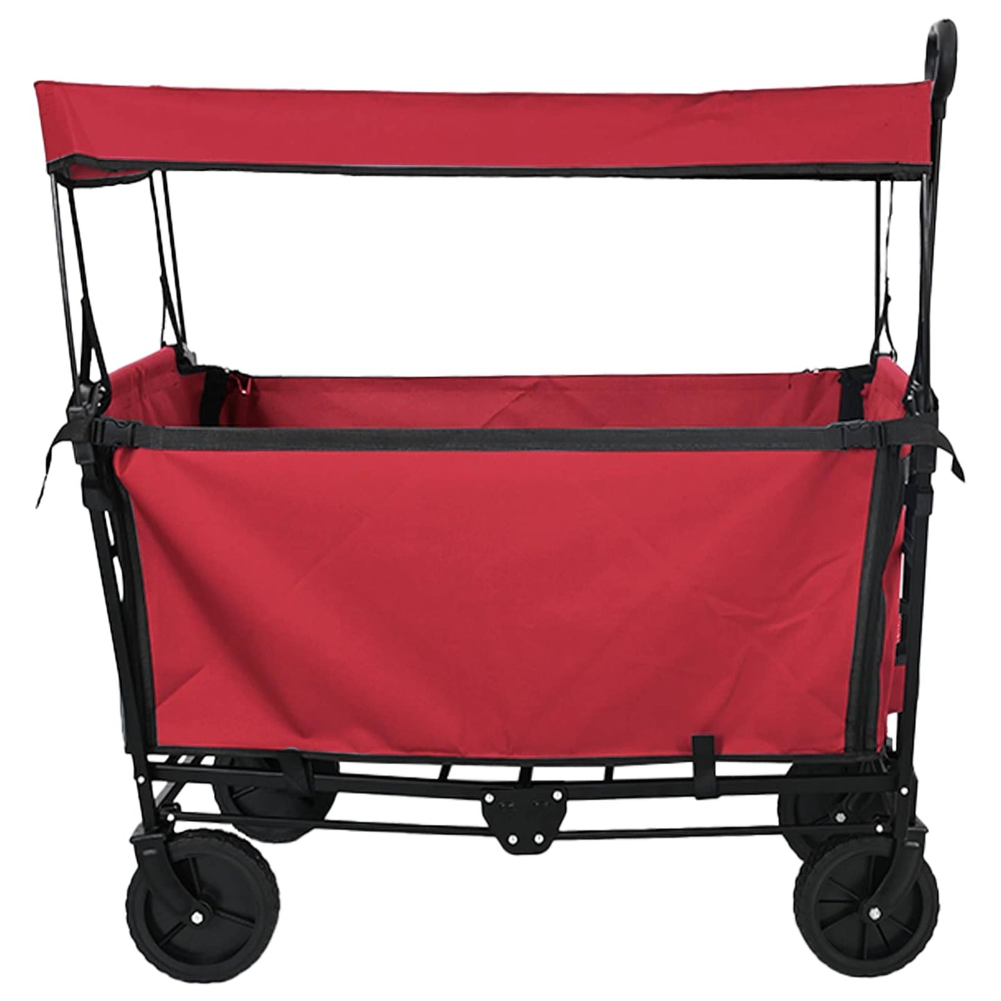 Carrello a Mano Pieghevole Rosso 105 x 56.5 x 116 cm | homemem39