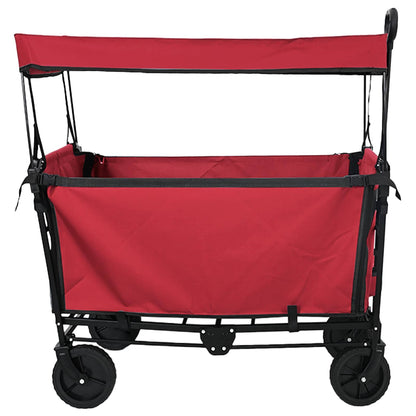 Carrello a Mano Pieghevole Rosso 105 x 56.5 x 116 cm | homemem39