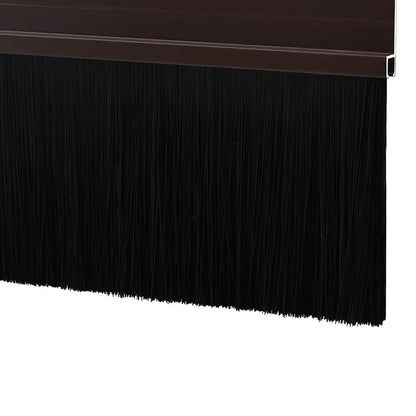 Spazzole per porte autoadesive 2 pcs Marrone 100 cm | homemem39