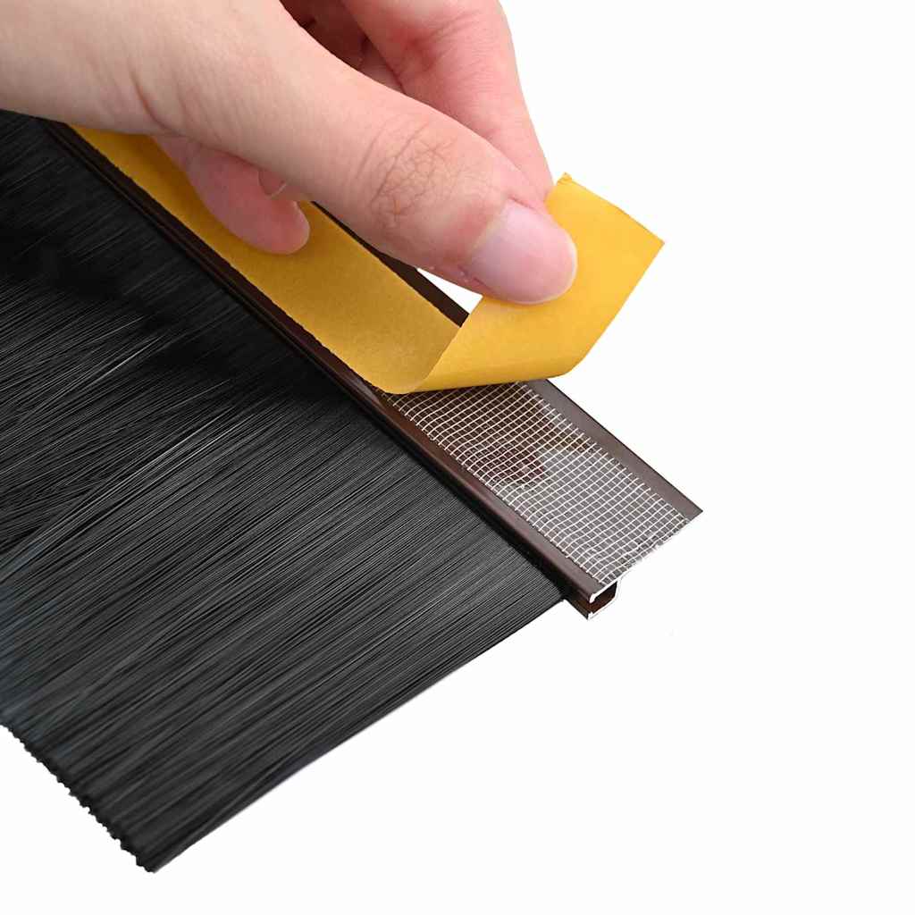 Spazzole per porte autoadesive 2 pcs Marrone 100 cm | homemem39