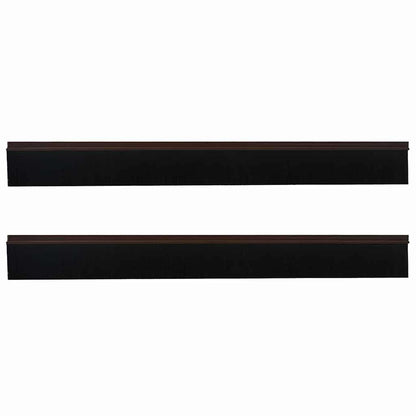 Spazzole per porte autoadesive 2 pcs Marrone 100 cm | homemem39