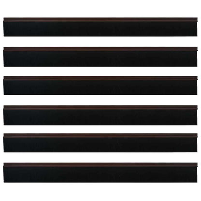 Spazzole per porte autoadesive 6 pcs Marrone 100 cm | homemem39