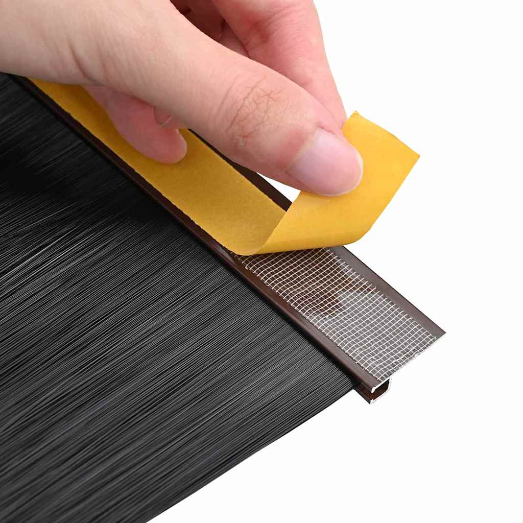 Spazzole per porte autoadesive 12 pcs Marrone 100 cm | homemem39