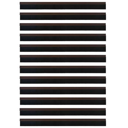 Spazzole per porte autoadesive 12 pcs Marrone 100 cm | homemem39