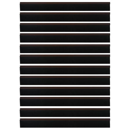Spazzole per porte autoadesive 12 pcs Marrone 100 cm | homemem39