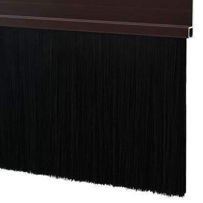 Spazzole per porte autoadesive 12 pcs Marrone 100 cm | homemem39