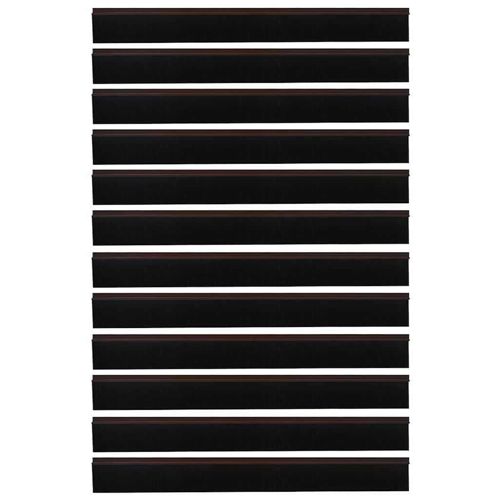 Spazzole per porte autoadesive 12 pcs Marrone 100 cm | homemem39
