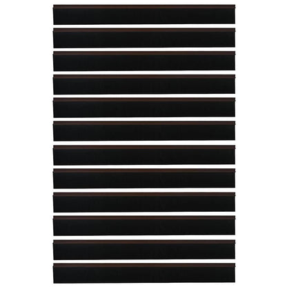 Spazzole per porte autoadesive 12 pcs Marrone 100 cm | homemem39