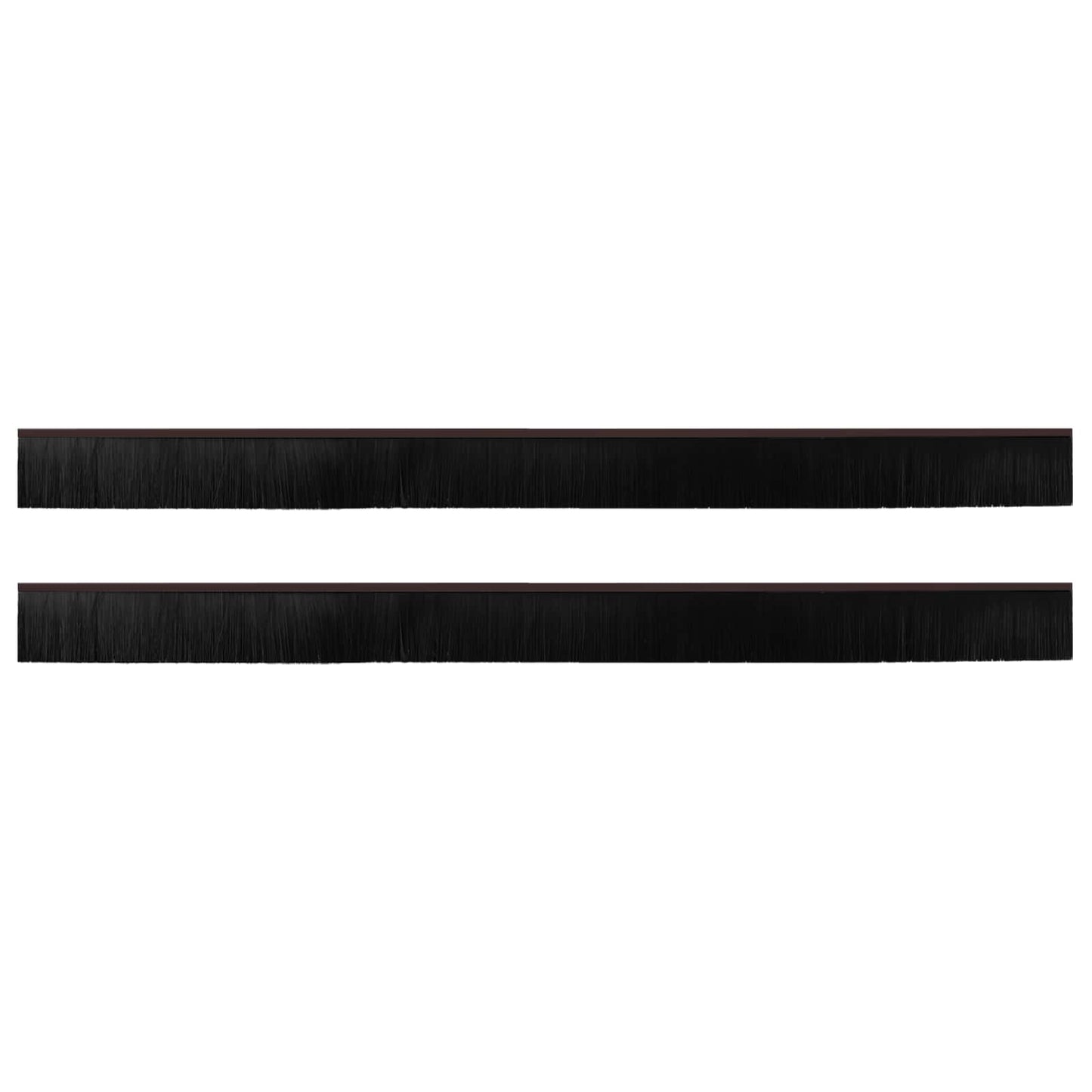 Spazzole per porte autoadesive 2 pcs Marrone 100 cm | homemem39