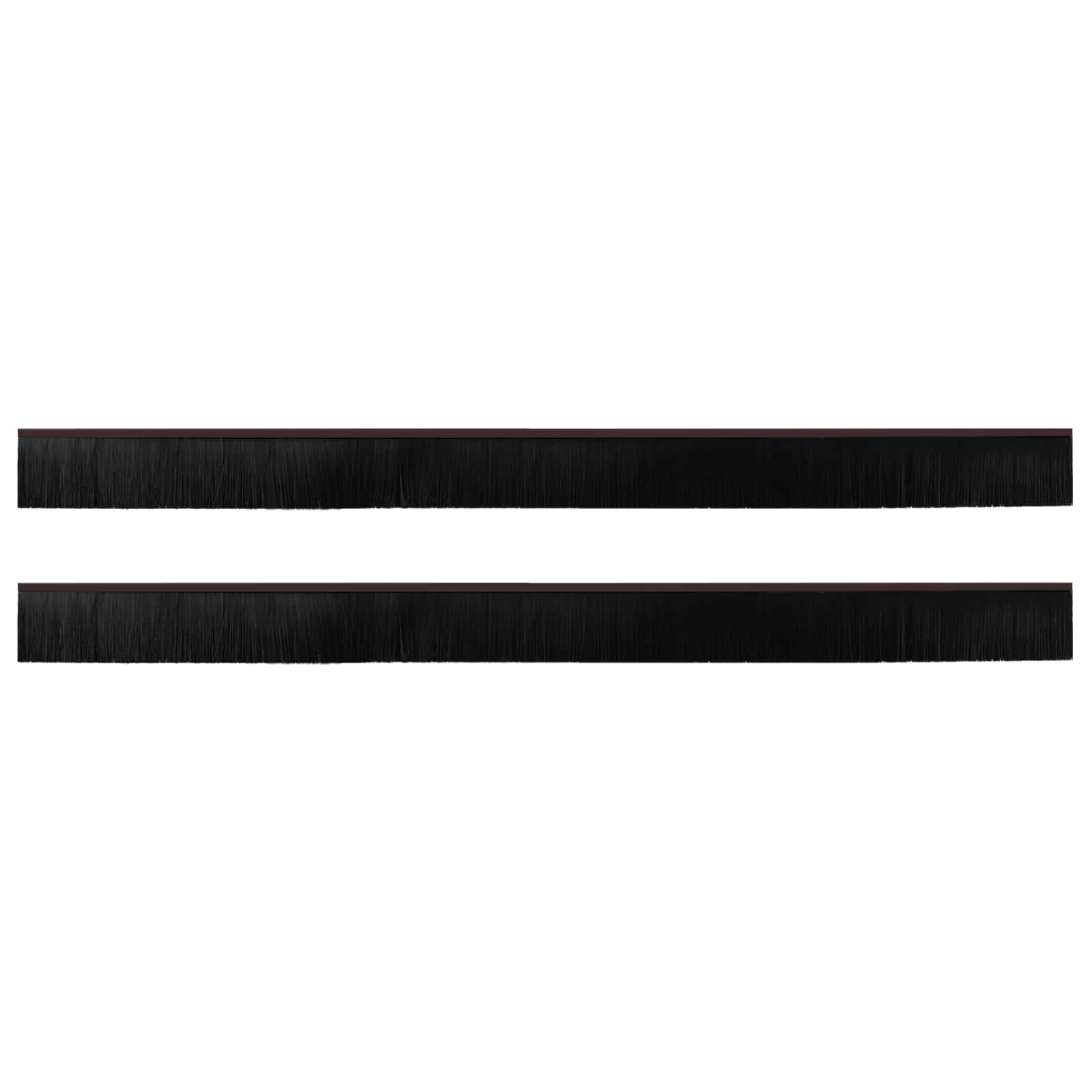 Spazzole per porte autoadesive 2 pcs Marrone 100 cm | homemem39