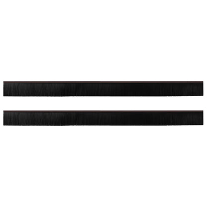 Spazzole per porte autoadesive 2 pcs Marrone 100 cm | homemem39