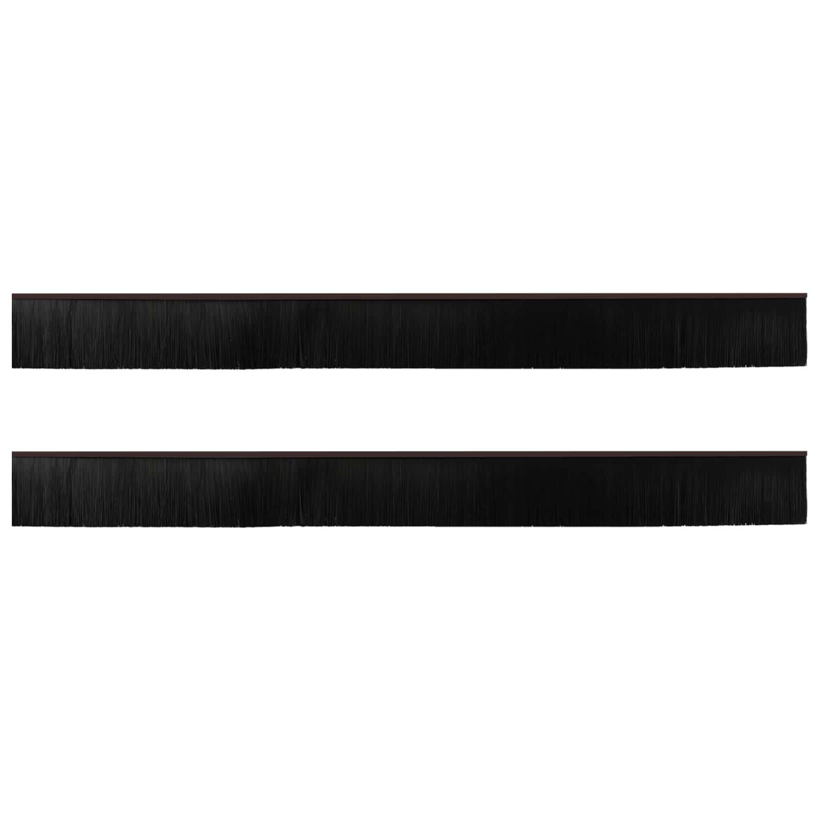 Spazzole per porte autoadesive 2 pcs Marrone 100 cm | homemem39
