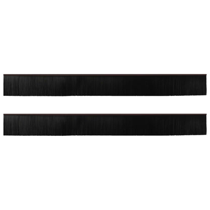 Spazzole per porte autoadesive 2 pcs Marrone 100 cm | homemem39