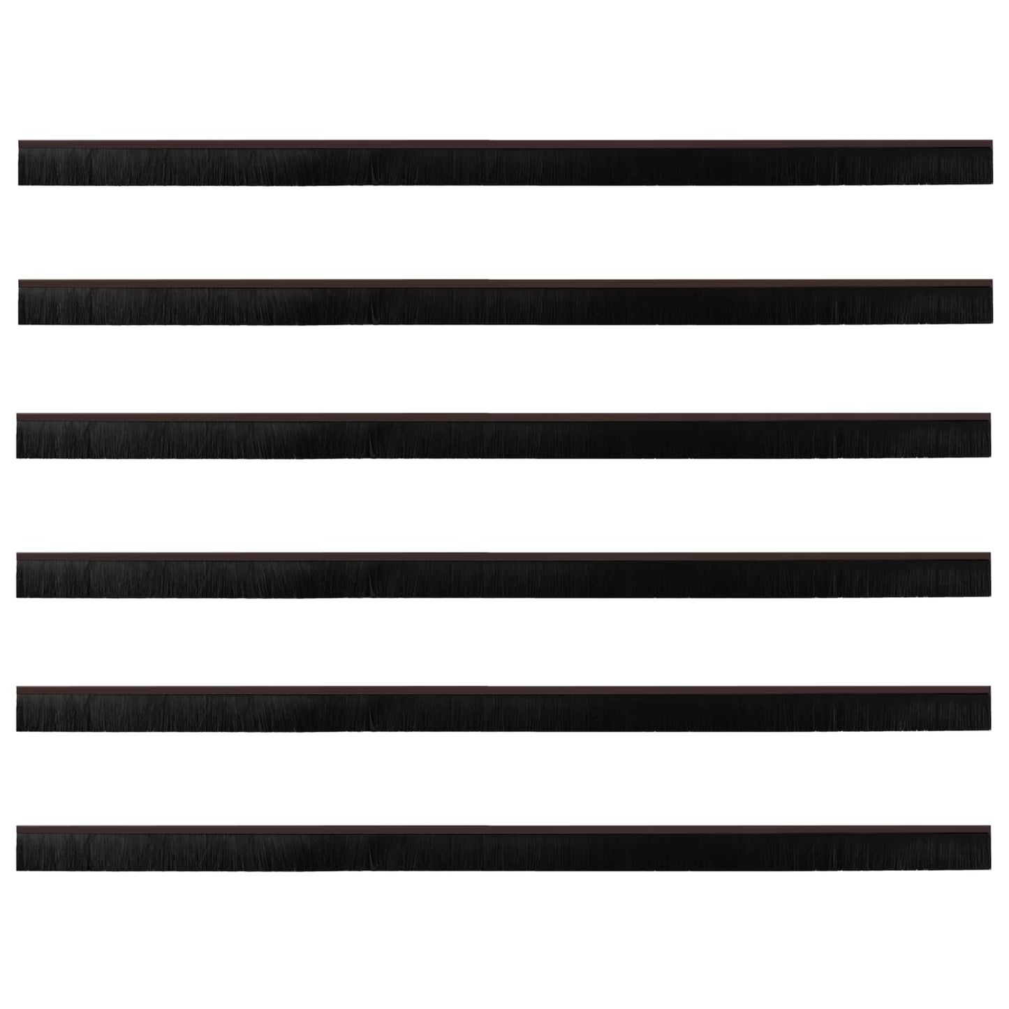 Spazzole per porte autoadesive 6 pcs Marrone 100 cm | homemem39