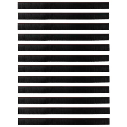 Spazzole per porte autoadesive 12 pcs Marrone 100 cm