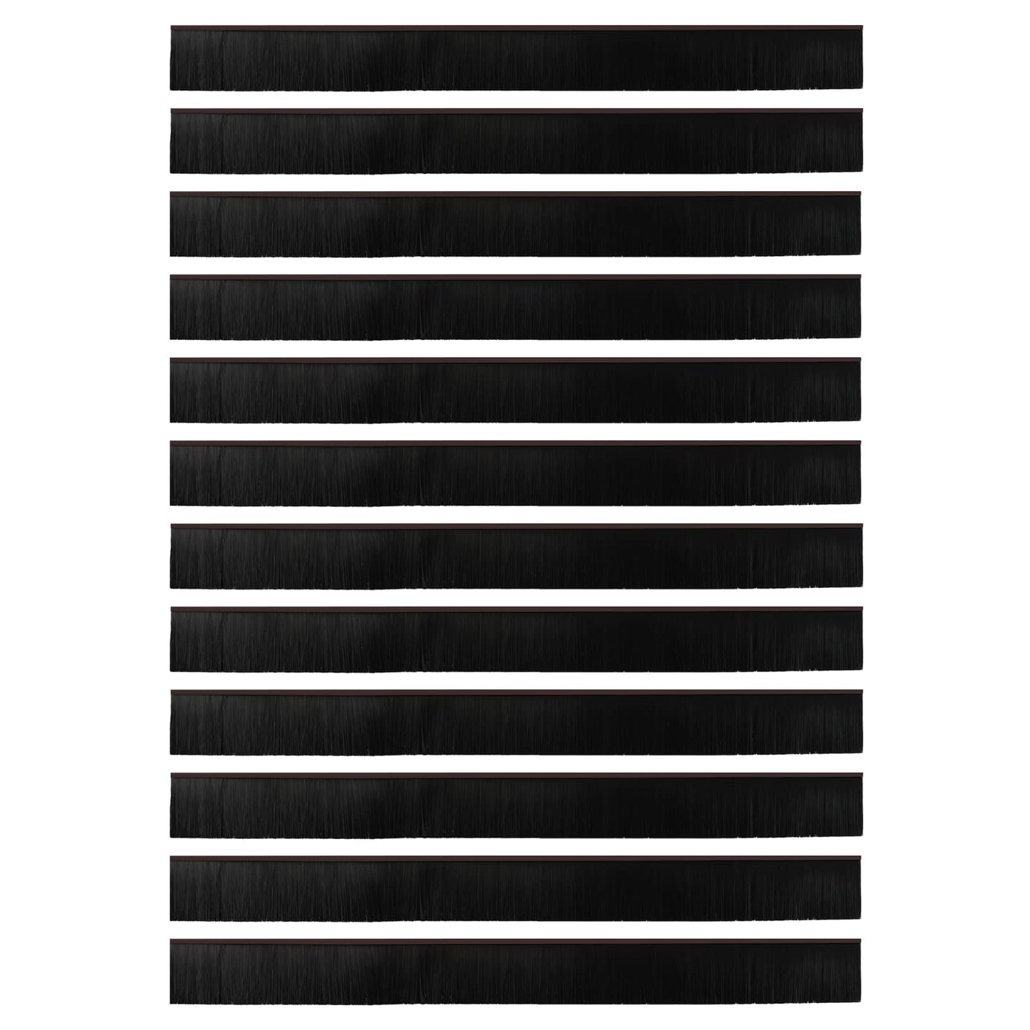 Spazzole per porte autoadesive 12 pcs Marrone 100 cm | homemem39