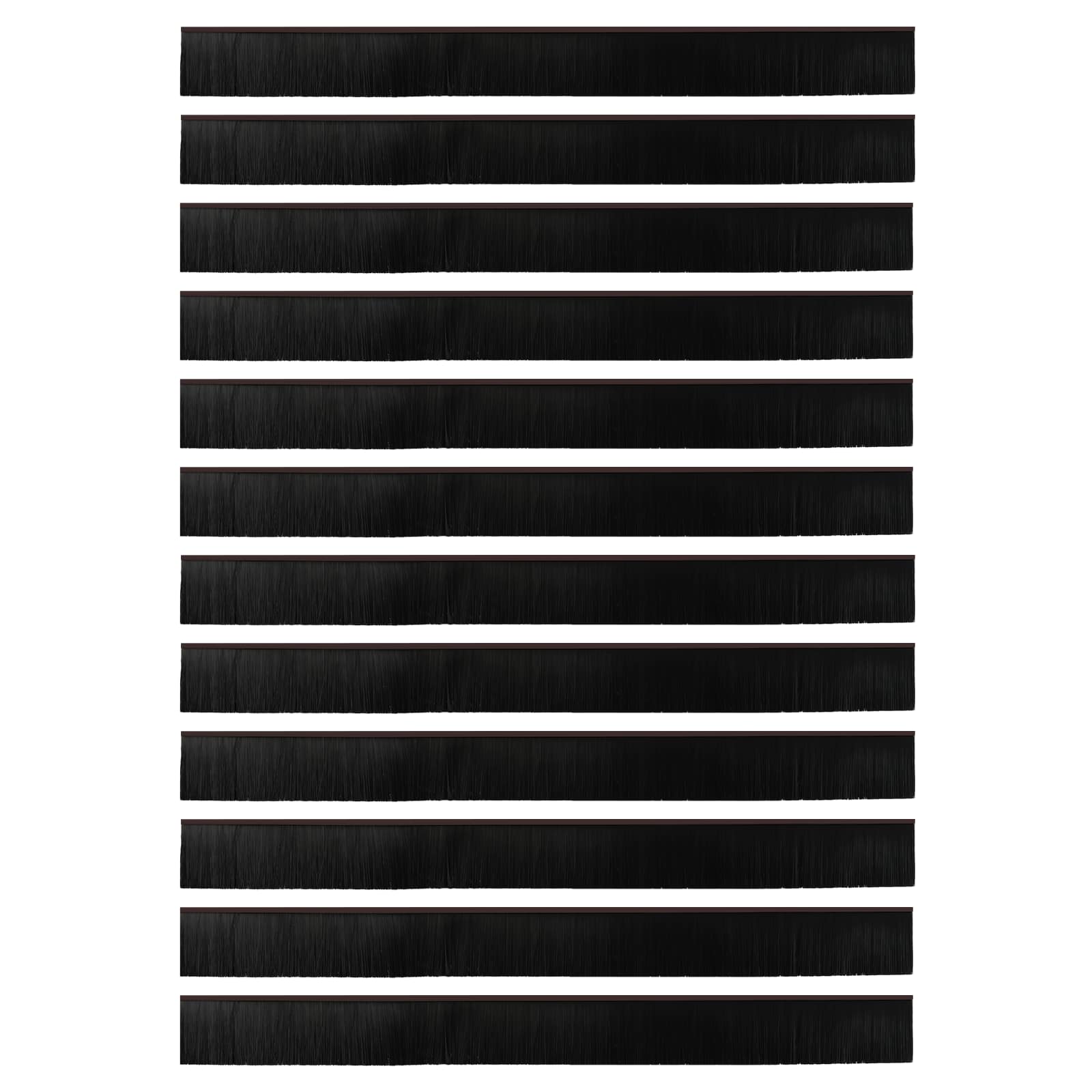 Spazzole per porte autoadesive 12 pcs Marrone 100 cm | homemem39