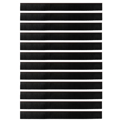 Spazzole per porte autoadesive 12 pcs Marrone 100 cm | homemem39