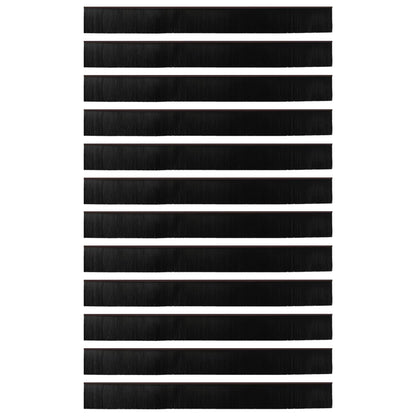 Spazzole per porte autoadesive 12 pcs Marrone 100 cm | homemem39