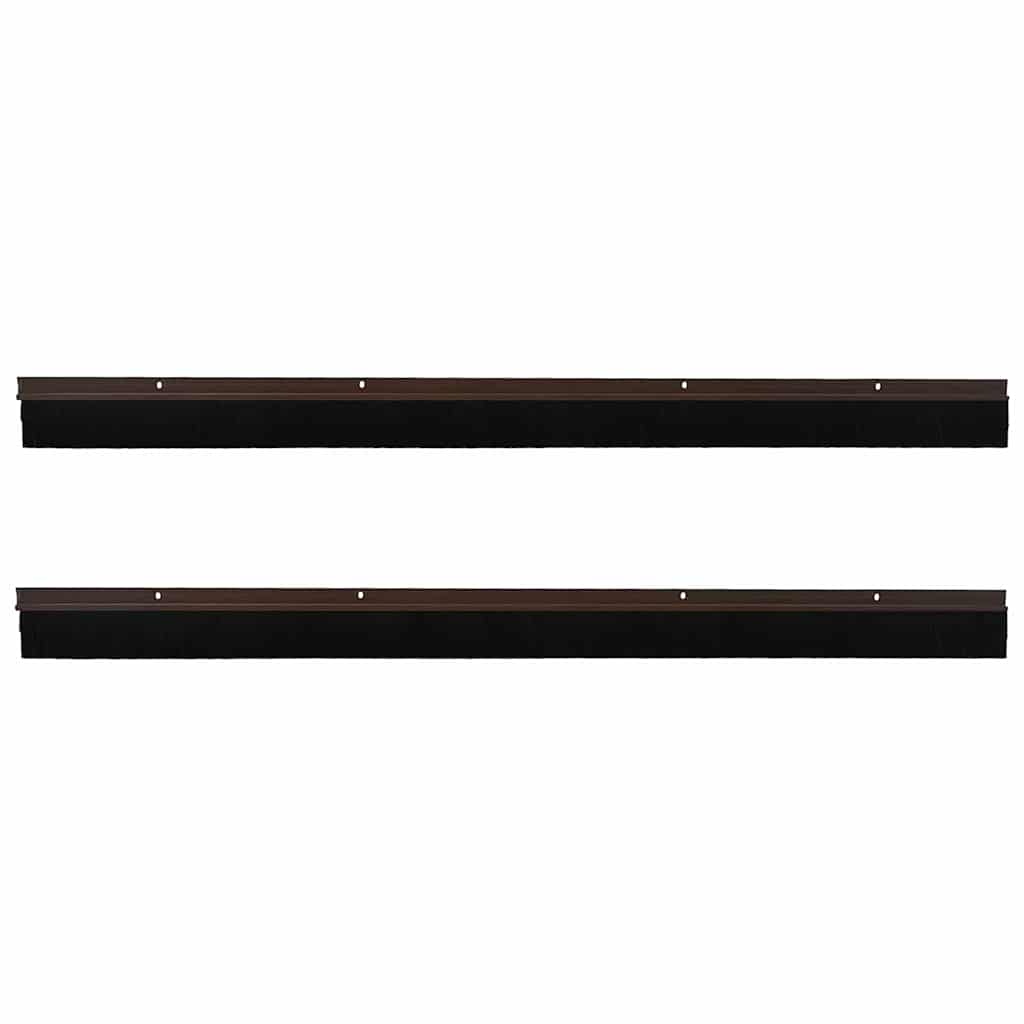 Spazzole per porte a vite 2 pcs Marrone 100 cm | homemem39