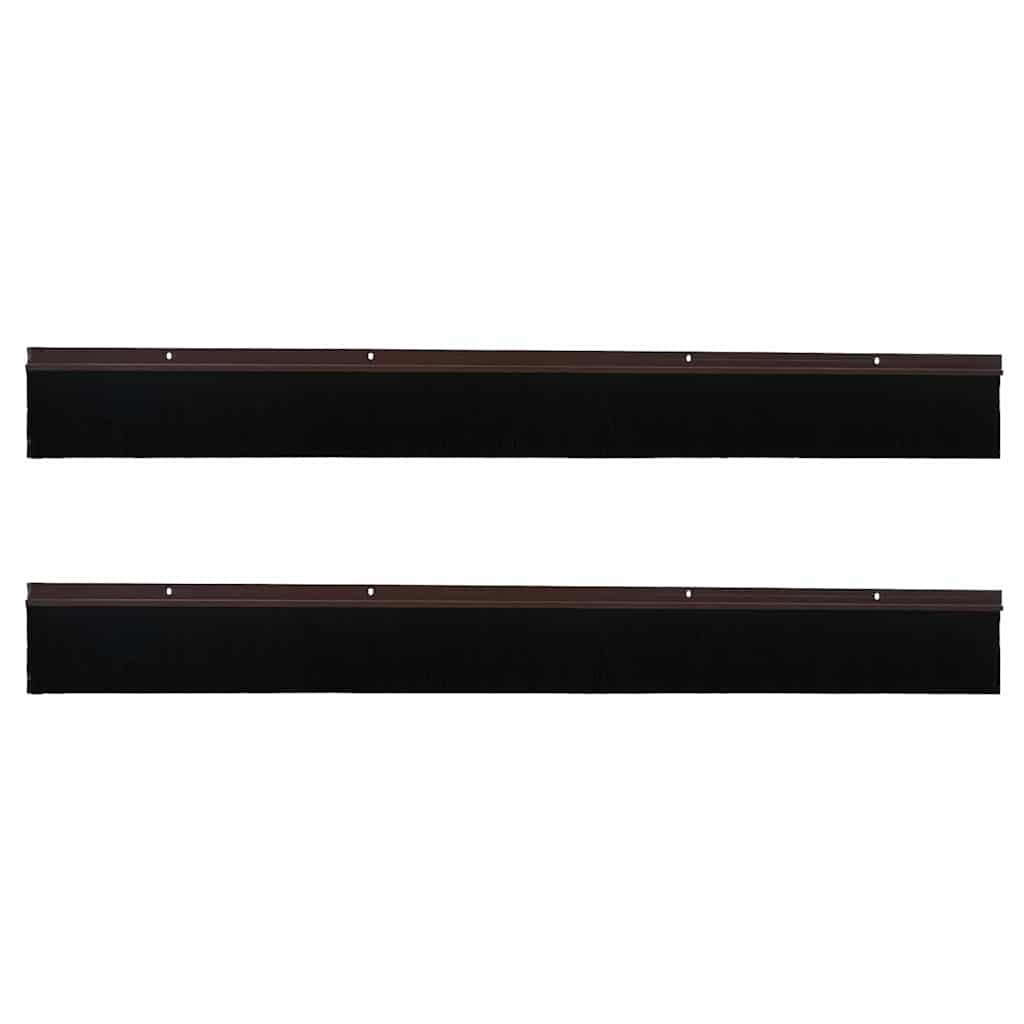 Spazzole per porte a vite 2 pcs Marrone 100 cm | homemem39
