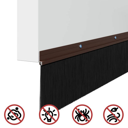Spazzole per porte a vite 2 pcs Marrone 100 cm | homemem39