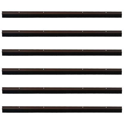 Spazzole per porte a vite 6 pcs Marrone 100 cm | homemem39