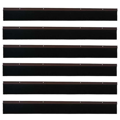 Spazzole per porte a vite 6 pcs Marrone 100 cm | homemem39
