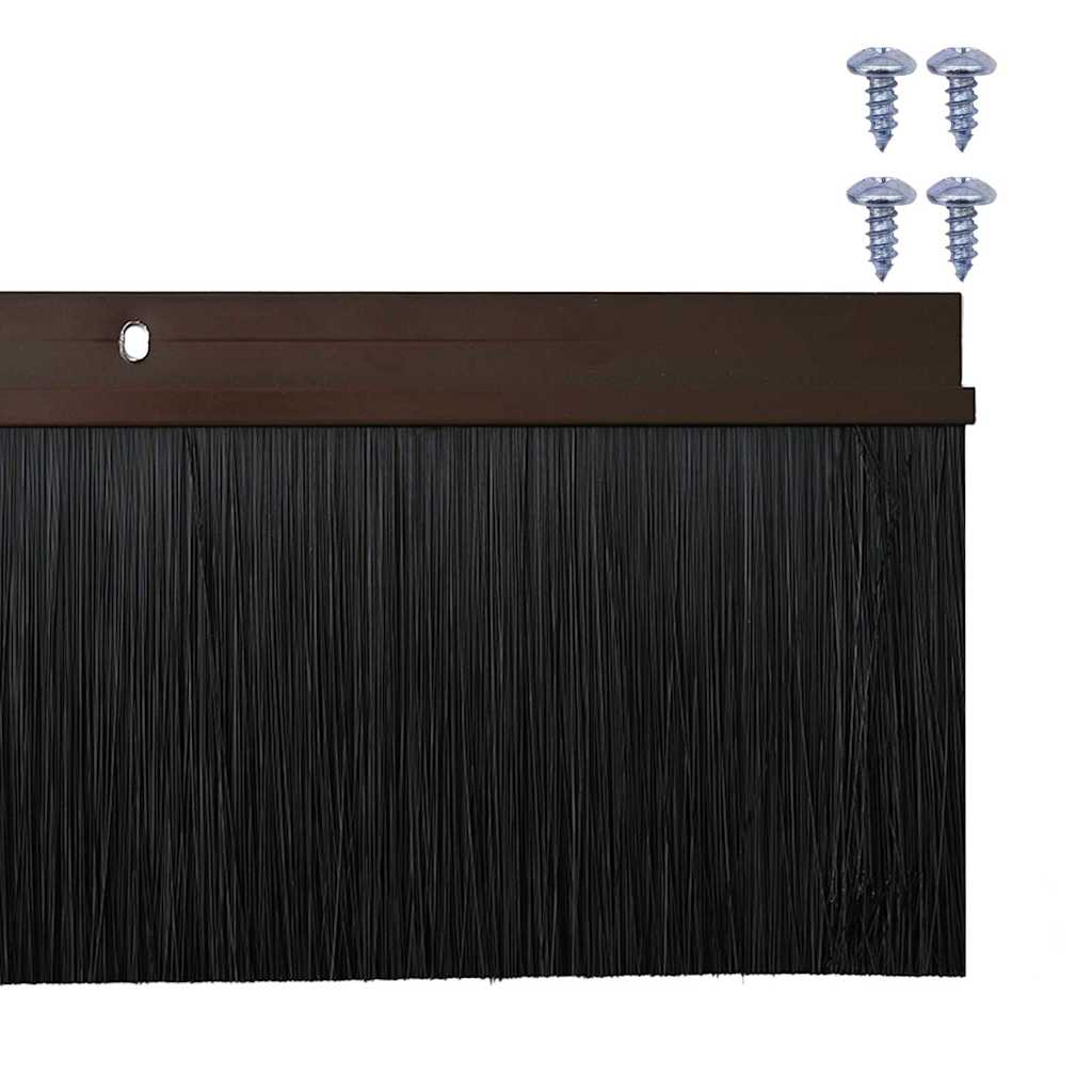 Spazzole per porte a vite 6 pcs Marrone 100 cm | homemem39