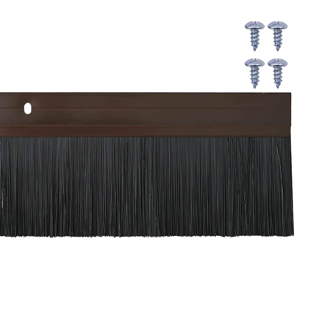 Spazzole per porte a vite 12 pcs Marrone 100 cm | homemem39