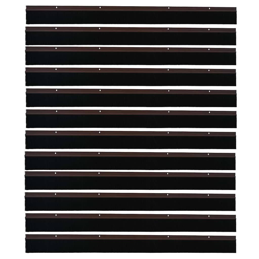 Spazzole per porte a vite 12 pcs Marrone 100 cm | homemem39