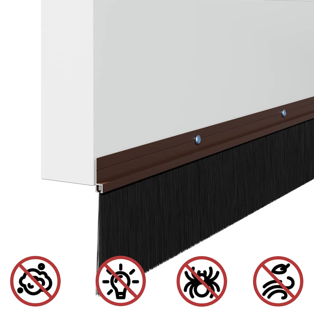 Spazzole per porte a vite 12 pcs Marrone 100 cm | homemem39