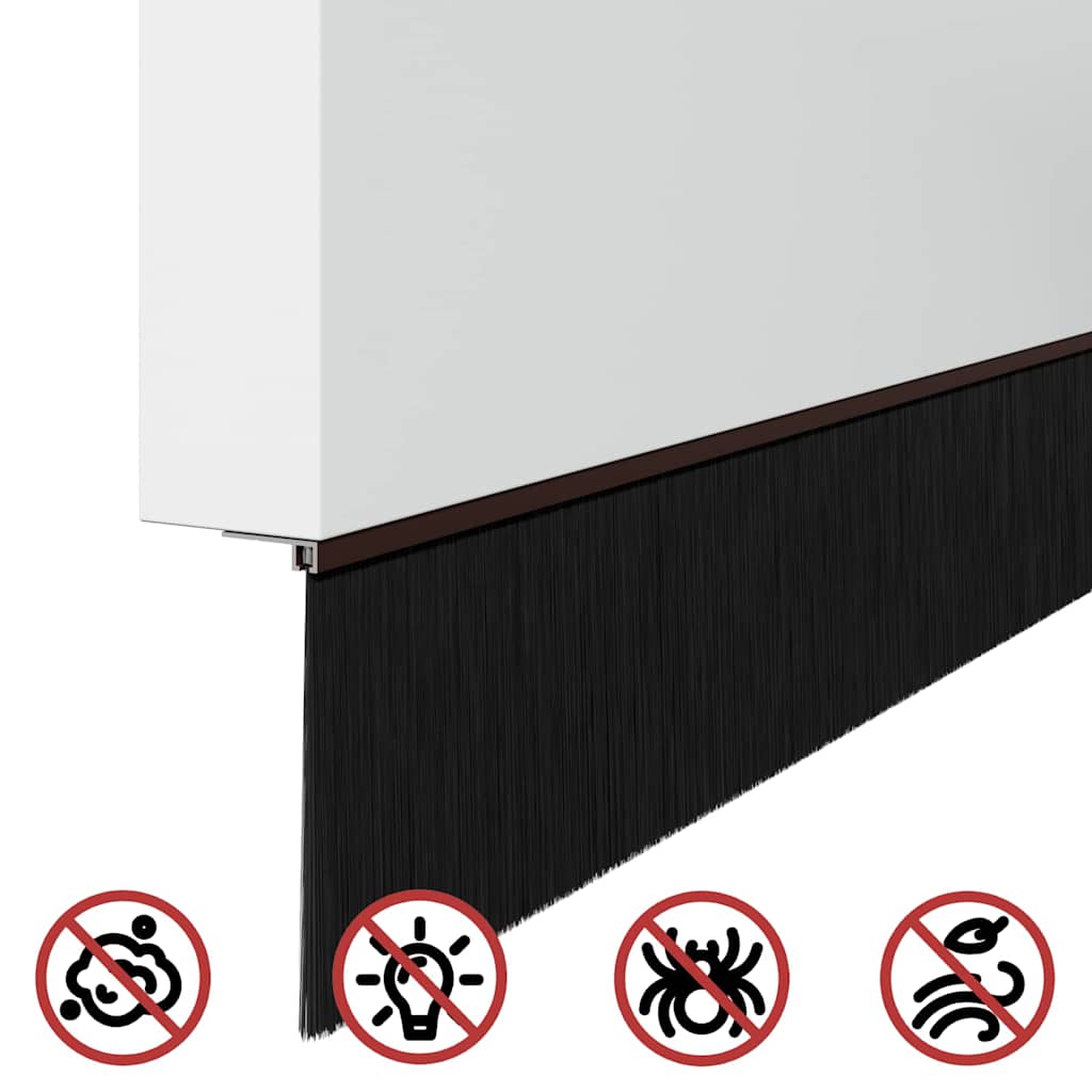 Spazzole per porte a vite 2 pcs Marrone 100 cm | homemem39