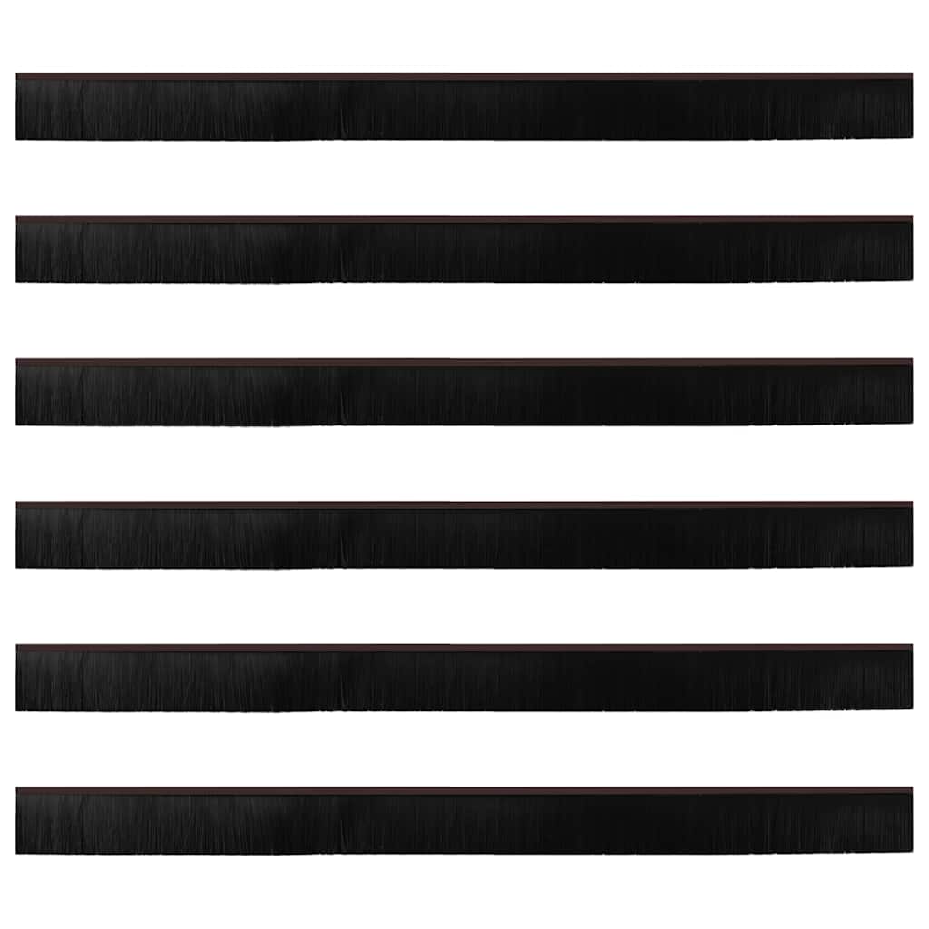 Spazzole per porte a vite 6 pcs Marrone 100 cm | homemem39