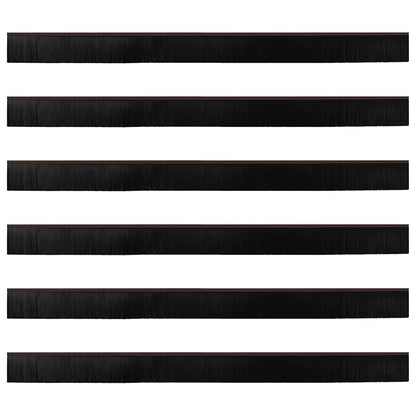 Spazzole per porte a vite 6 pcs Marrone 100 cm | homemem39