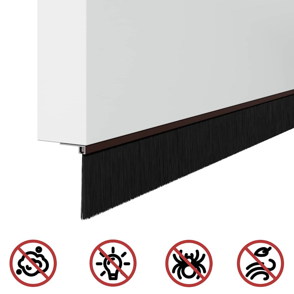 Spazzole per porte a vite 6 pcs Marrone 100 cm | homemem39