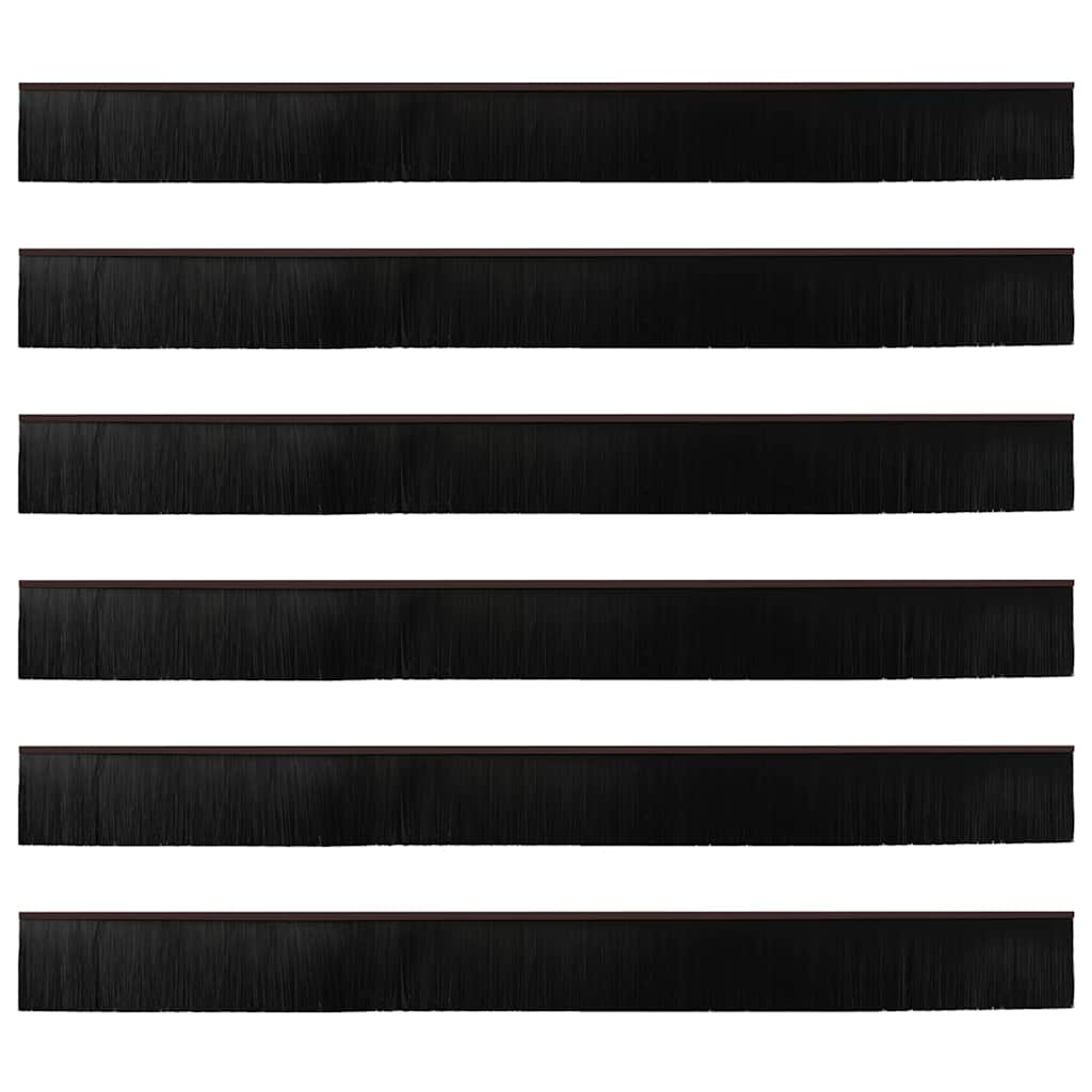 Spazzole per porte a vite 6 pcs Marrone 100 cm | homemem39