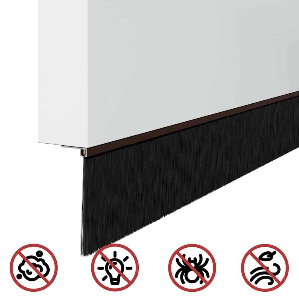 Spazzole per porte a vite 6 pcs Marrone 100 cm | homemem39