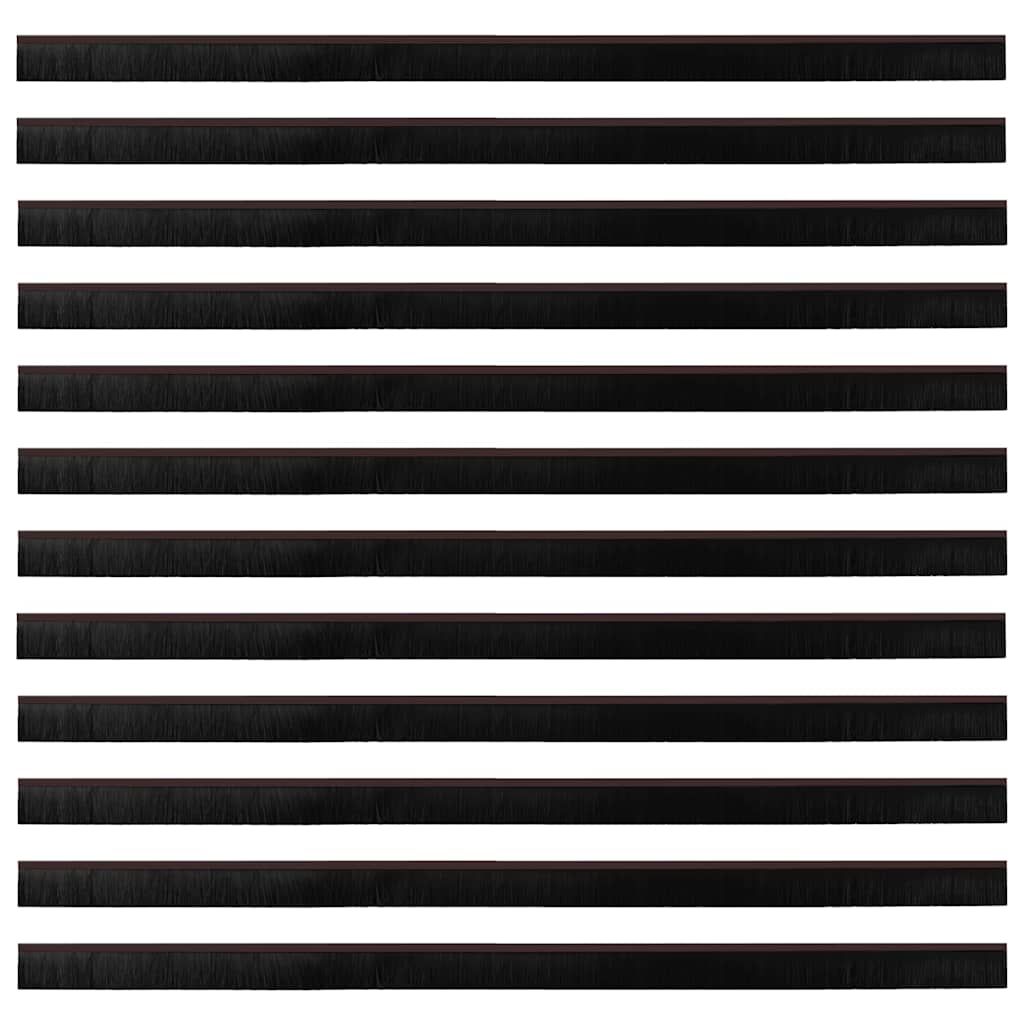 Spazzole per porte a vite 12 pcs Marrone 100 cm | homemem39