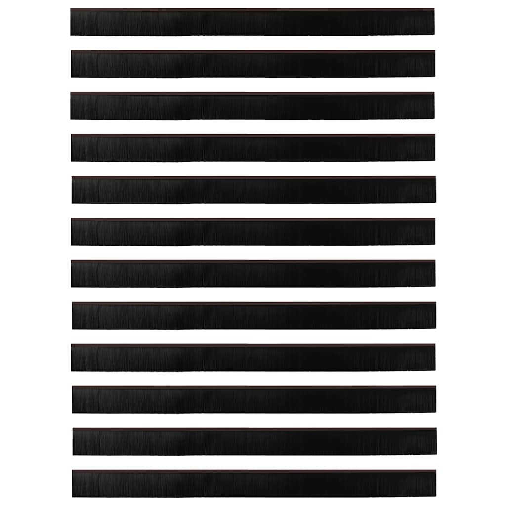 Spazzole per porte a vite 12 pcs Marrone 100 cm | homemem39