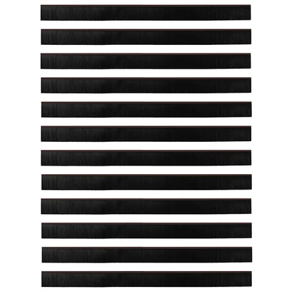 Spazzole per porte a vite 12 pcs Marrone 100 cm | homemem39