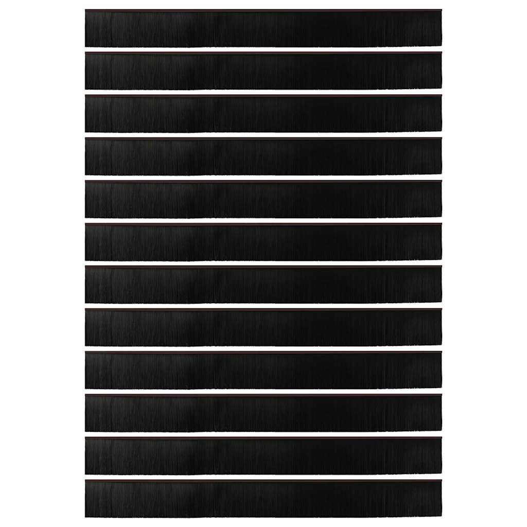 Spazzole per porte a vite 12 pcs Marrone 100 cm | homemem39