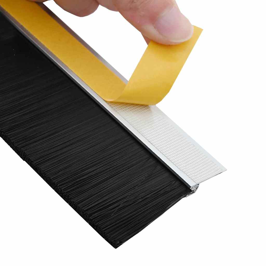 Spazzole per porte autoadesive 2 pcs Argento 100 cm | homemem39