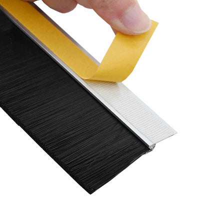 Spazzole per porte autoadesive 2 pcs Argento 100 cm | homemem39