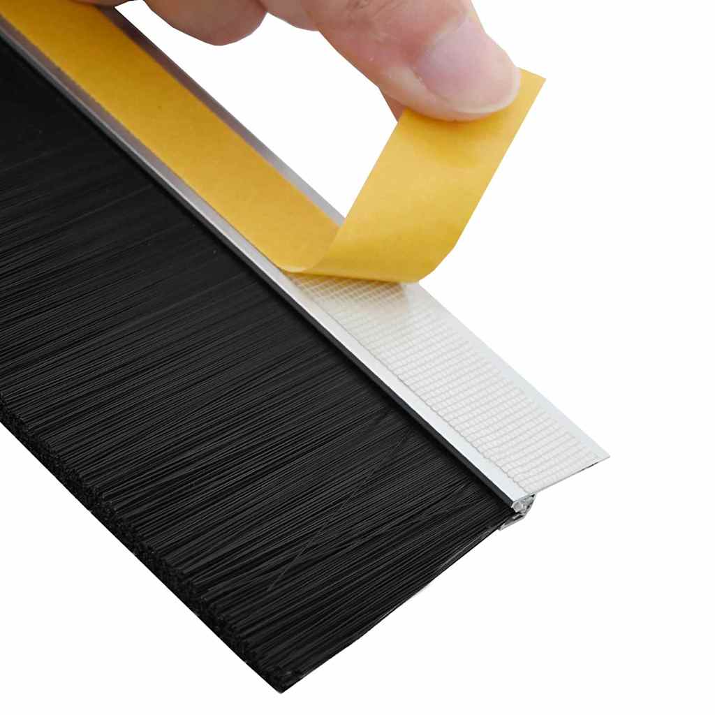 Spazzole per porte autoadesive 2 pcs Argento 100 cm | homemem39