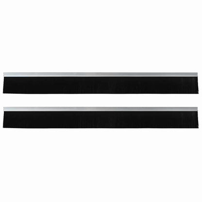 Spazzole per porte autoadesive 2 pcs Argento 100 cm | homemem39