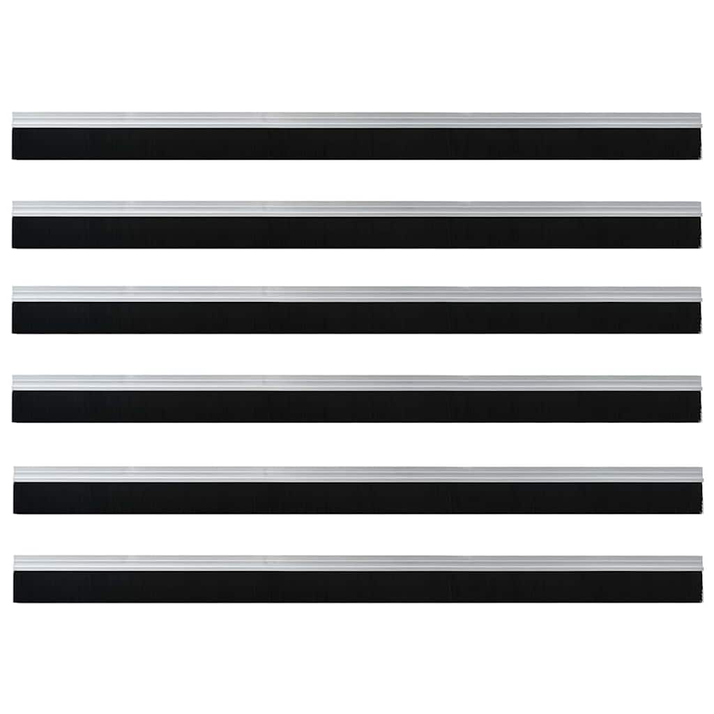 Spazzole per porte autoadesive 6 pcs Argento 100 cm | homemem39