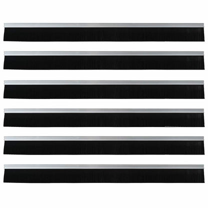 Spazzole per porte autoadesive 6 pcs Argento 100 cm | homemem39