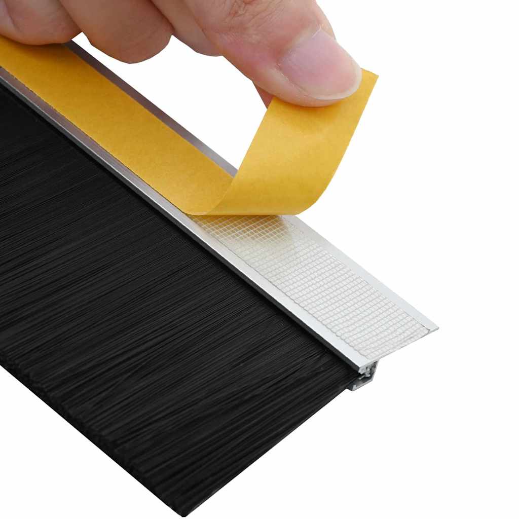 Spazzole per porte autoadesive 12 pcs Argento 100 cm | homemem39